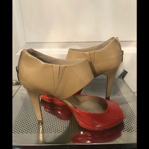 👠 Nine West- Nude & Coral open toe shoe